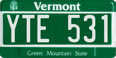 VT license plate YTE531