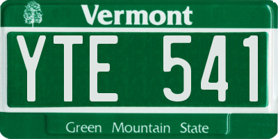 VT license plate YTE541