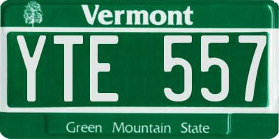 VT license plate YTE557