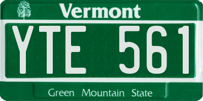 VT license plate YTE561