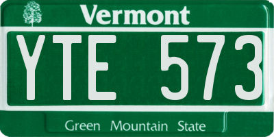 VT license plate YTE573