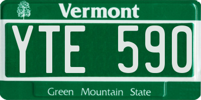 VT license plate YTE590