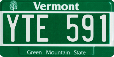 VT license plate YTE591