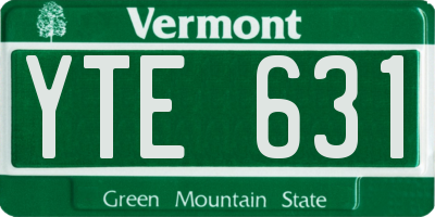 VT license plate YTE631