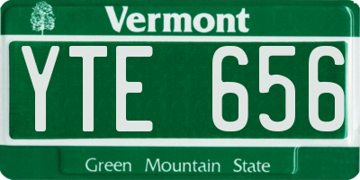VT license plate YTE656