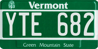 VT license plate YTE682