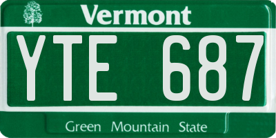 VT license plate YTE687