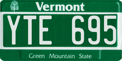 VT license plate YTE695