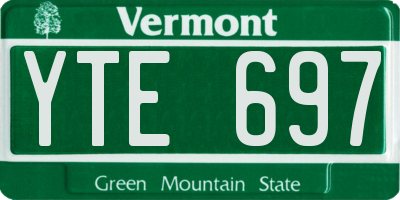 VT license plate YTE697