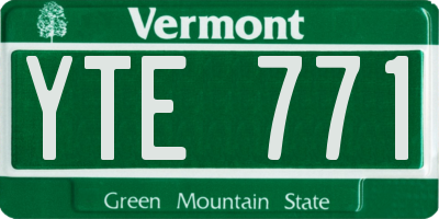 VT license plate YTE771