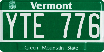 VT license plate YTE776