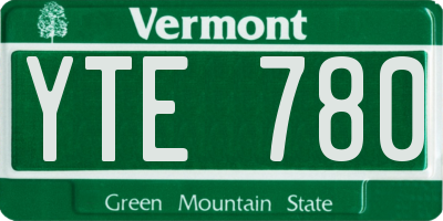 VT license plate YTE780