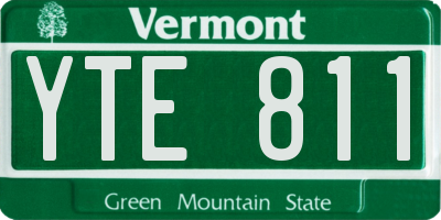 VT license plate YTE811