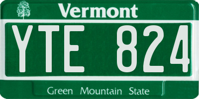 VT license plate YTE824