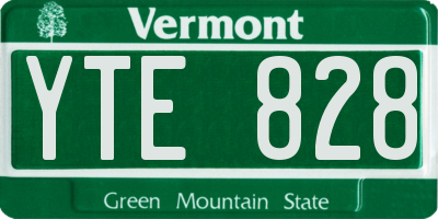 VT license plate YTE828
