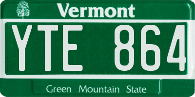 VT license plate YTE864