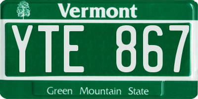 VT license plate YTE867