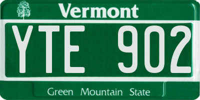 VT license plate YTE902
