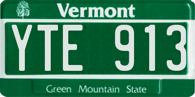 VT license plate YTE913