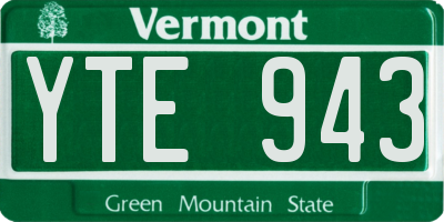 VT license plate YTE943