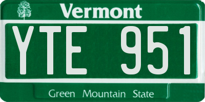 VT license plate YTE951
