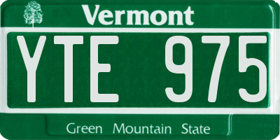 VT license plate YTE975