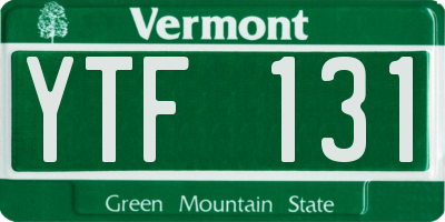VT license plate YTF131