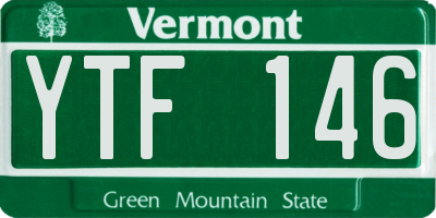 VT license plate YTF146