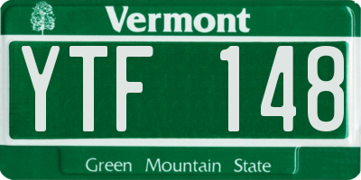 VT license plate YTF148