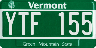 VT license plate YTF155