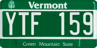 VT license plate YTF159