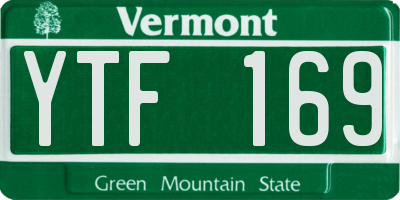 VT license plate YTF169