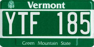VT license plate YTF185
