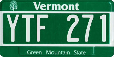 VT license plate YTF271