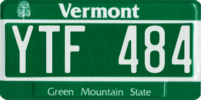 VT license plate YTF484