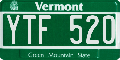 VT license plate YTF520