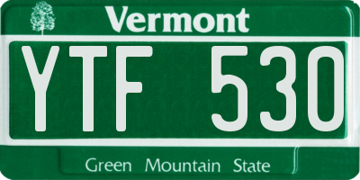 VT license plate YTF530