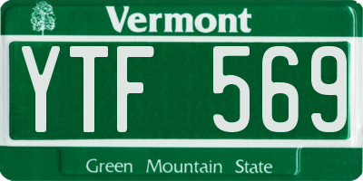VT license plate YTF569