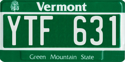 VT license plate YTF631