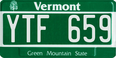 VT license plate YTF659