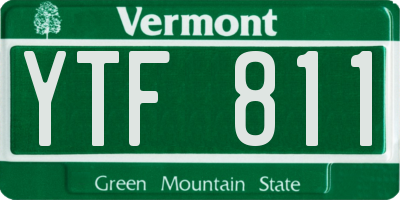 VT license plate YTF811