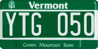 VT license plate YTG050