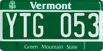 VT license plate YTG053