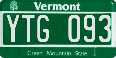 VT license plate YTG093