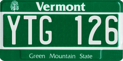 VT license plate YTG126