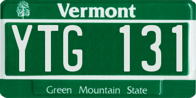 VT license plate YTG131
