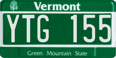 VT license plate YTG155