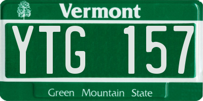 VT license plate YTG157