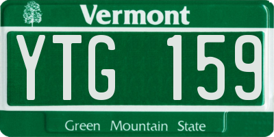 VT license plate YTG159