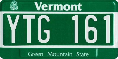 VT license plate YTG161